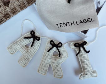 Personalized Crochet Name Garland: Nursery Decor with Bows