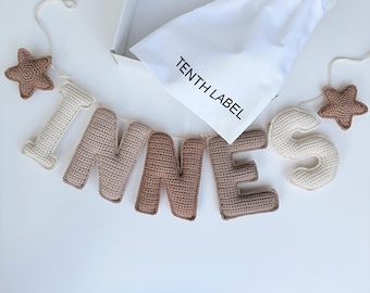 Personalized Crochet Name Garland with Stars: Nursery Decor