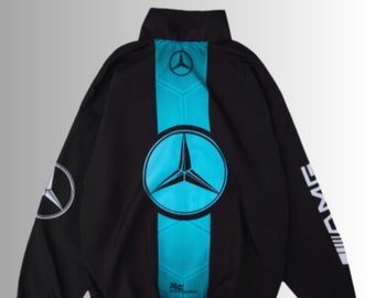 Mercedes Benz F1 Team Raincoat - Formula One,Racing pilot jacket,Old school,rally,car jacket street style jacket Gender-Neutral Adult Jacket