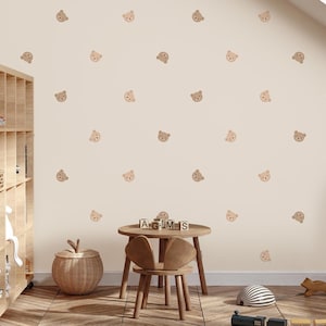 Carta da parati beige Teddy Bear – Perfetta per camerette e camerette per bambini