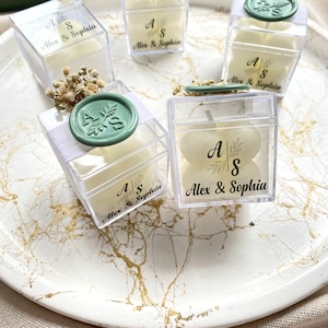 Personalized Wedding Candle Favors: Custom Bridal Shower Gifts