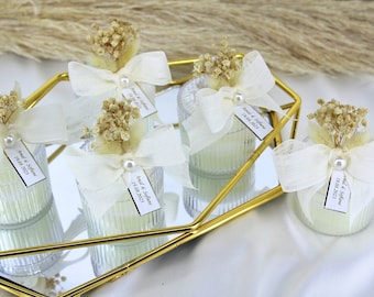 Personalisiertes Luxus-Hochzeitsgeschenk für Gäste, edle Glimmerkerze, Babypartygeschenke, Verlobungs- und Hennageschenk, einzigartige Gefälligkeiten