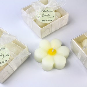 Bomboniere personalizzate per matrimonio con candele a forma di margherita per gli ospiti all'ingrosso, candele speciali per matrimonio, regalo di fidanzamento e henné, bomboniere per addio al nubilato