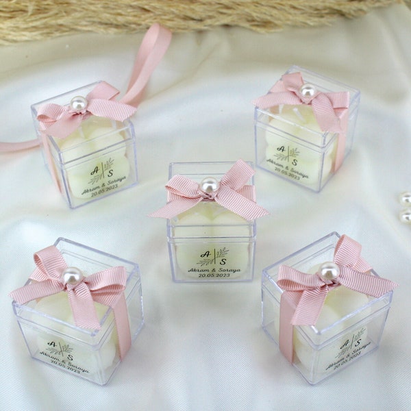 Personalisierte Perlen verziert Bubble Candle Hochzeitsgeschenk für Gäste, Nikkah Bevorzugungen, Henna Nacht Geschenk, Verlobung und Taufbevorzugungen
