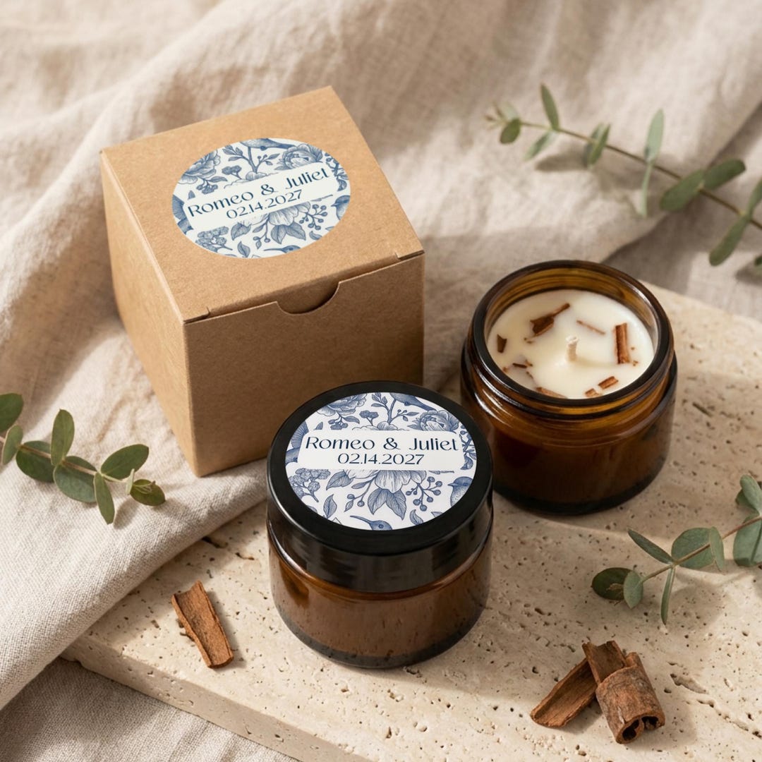 Personalized Bridal Shower Soy Wax, Mini Glass Jar Candle Favors ...
