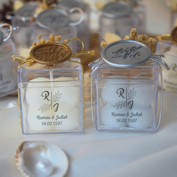 Handmade Custom Wedding Luxury Candle, Bubble Candle Wedding Favors for Guests in Bulk, Engagement and Henna Gift, Nikkah Favors