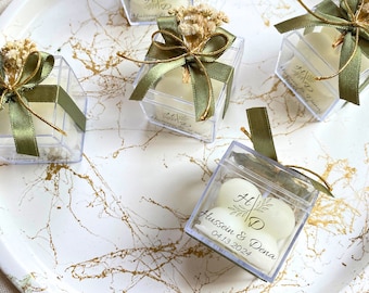 Cadeaux de bougie de mariage pour invité, cadeau de mariage personnalisé fait main, cadeau de remerciement en gros, mini-bougies de fête en gros, cadeaux de douche nuptiale