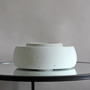 Concrete bowl planter, set of 2 concrete pots small and large