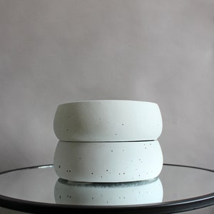 Minimal concrete bowls, set of 2 concrete pots, concrete bowl large