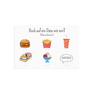 Postcard Valentine's Day card "Want to go on a date with me?" Love Valentine's Day Valentine's Day Postcards