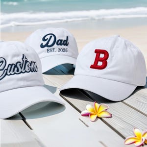 Embroidered 3D Text Hat, Custom Logo Baseball Hat, Wedding Party Hats, Bride Hat, Unisex Cotton Hats, Gift for Dad Mom, Personalized Hat