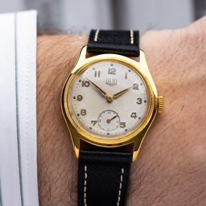 GUB Glashütte Vintage German Watch, Patina Dial, Cal. 60 from 1960&#39;s, Mechanical watch, Mens retro watch, Collectible watch, Gift for him