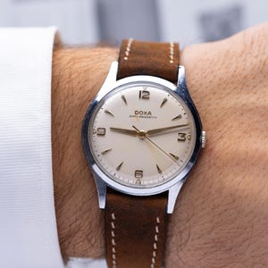 Vintage watch Doxa Calatrava dial, Swiss Made, Mechanical watch, Original military watch, Men&#39;s watch, Rare Collectible Watch, Gift for him