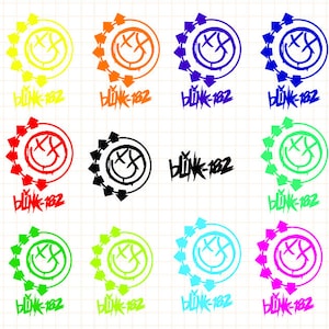 Blink 182 Svg, Blink 182 Png, Blink 182 shirt, Blink 182, Blink 182 patch, Blink 182 sticker, Blink 182 Smile Spray-paint Logo,Png Cut Files