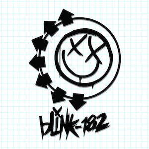 Blink 182 Svg, Blink 182 Png, Blink 182 shirt, Blink 182, Blink 182 patch, Blink 182 sticker, Blink 182 Smile Spray-paint Logo,Png Cut Files