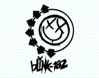 Blink 182 Svg, Blink 182 Png, Blink 182 shirt, Blink 182, Blink 182 patch, Blink 182 sticker, Blink 182 Smile Spray-paint Logo,Png Cut Files