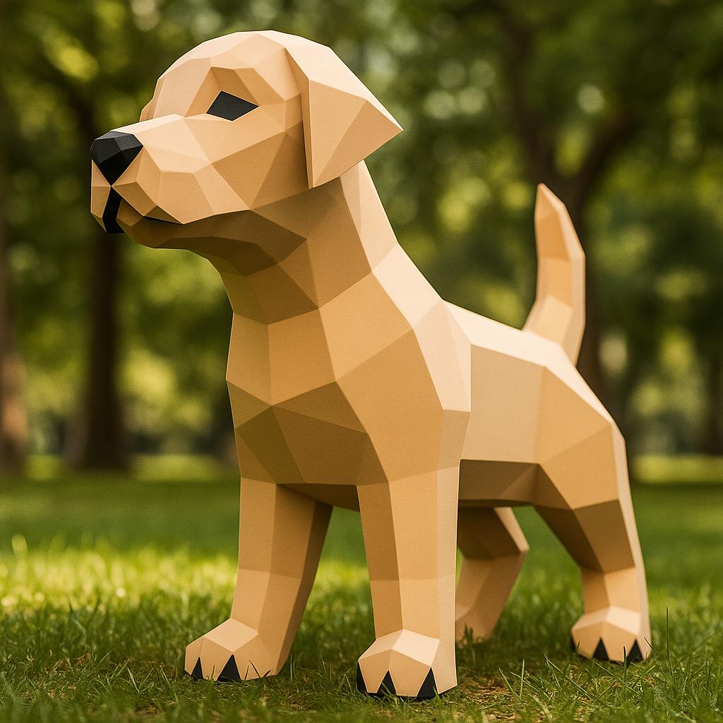Perro Papercraft Papercraft Dog Labrador Retriever Template | 3D Paper Craft Dog SVG ...
