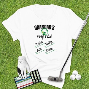 Spersonalizowana koszulka golfowa dla dziadka z imionami wnuków Prezenty golfowe dla taty Prezent dla dziadka Koszulka golfowa dla dziadka Koszulka golfowa dla taty Golfista Dziadek