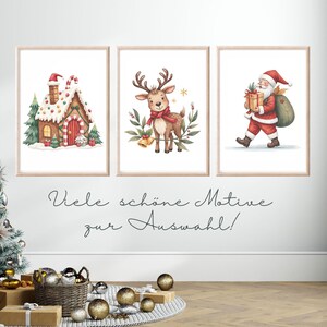 Poster Set Kinder Weihnachten Geschenk Kinder Bilder Wanddeko Weihnachten Poster Winterdeko Bilderset Weihnachten Dekoration Kinderzimmer