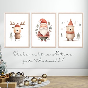 Poster Set Kinder Weihnachten Geschenk Kinder Bilder Wanddeko Weihnachten Poster Winterdeko Bilderset Weihnachten Dekoration Kinderzimmer