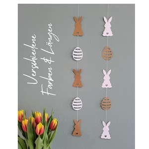 Easter garland, Easter decoration, bunny garland, Easter window decoration, door decoration, Scandi decoration, Easter decoration for hanging, spring window decoration, door decoration