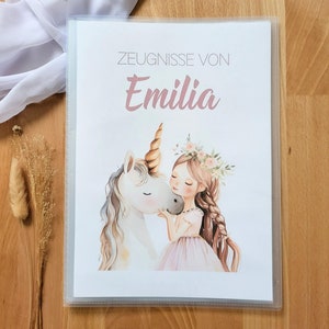 Personalisierte Zeugnismappe Mädchen Prinzessin rosa Zeugnismappe mit Namen Einschulung Geschenk Zeugnis Geschenkidee Einschulung Schulstart