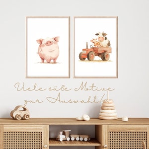 Bauernhof Poster Kinder Bauernhoftiere Poster Bauernhof Bilder Set Kinderzimmer Bauernhof Tierposter Poster Mädchen Jungen Geschenk neutral