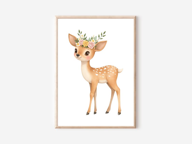 Kinder Poster Waldtiere Set Bilder Kinderzimmer Waldtiere Wanddeko Poster Kinderzimmer Waldtiere Babyzimmer Deko Geschenk Geburt neutral