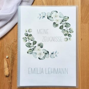 Personalized certificate folder girl flowers certificate folder with name school enrollment gift for certificate gift idea school enrollment start of school