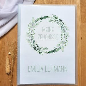 Personalized certificate folder girl flowers certificate folder with name school enrollment gift for certificate gift idea school enrollment start of school
