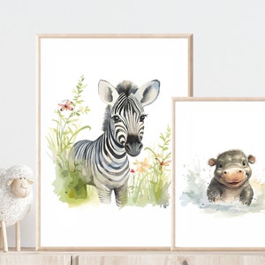 Poster Safari Kinder Wanddeko Kinderzimmer Safari Wandbild Kinderzimmer Safari Bilder Kinderzimmer Safari Geschenk Babyparty Löwe Poster