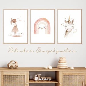 Poster Mädchen blush rosa Deko Kinderzimmer Mädchen Einhorn Wandbild Kinderzimmer Regenbogen Bilder Kinderzimmer Mädchen Babyparty Geschenk