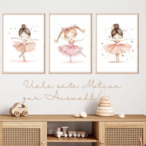 Poster Mädchen Ballerina Deko Kinderzimmer Mädchen Ballerina Wandbild Kinderzimmer Rosa Mädchen Bilder Kinderzimmer Mädchen Ballerina
