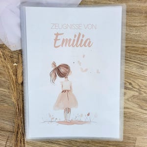 Personalisierte Zeugnismappe Mädchen rosa Zeugnismappe mit Namen Einschulung Geschenk zum Zeugnis Geschenkidee Einschulung Schulstart