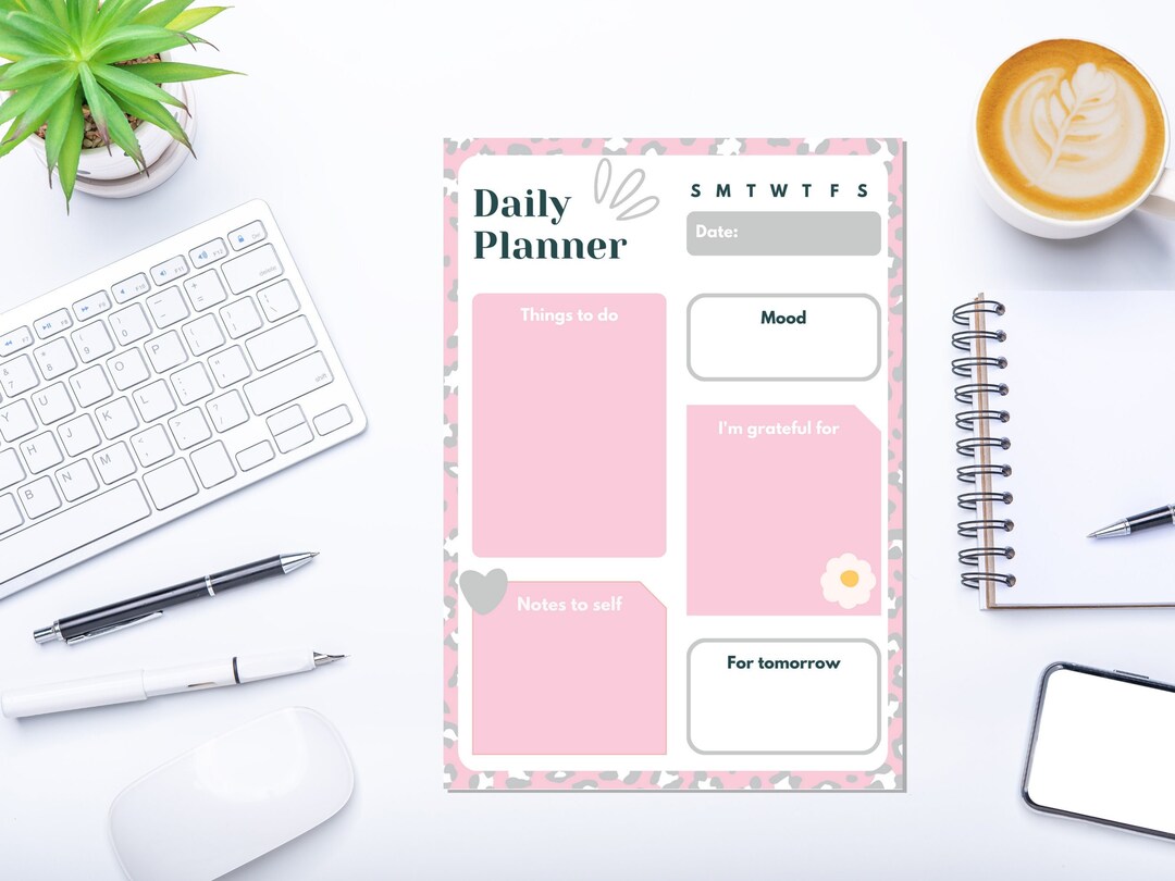 Printable Daily Desk Planner to Do List Digital Daily Desk - Etsy