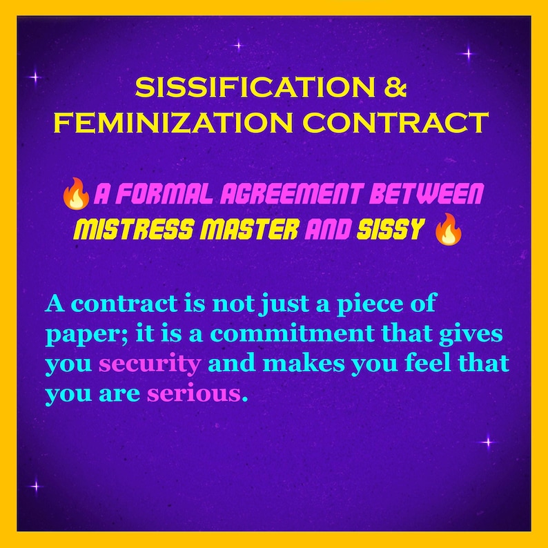Femization Green Text Sissification and Feminization Contract: Formal Sissy Agreement (PDF ...
