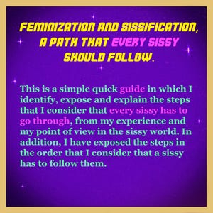 Feminization Sissy Tasks - 20 Steps to Feminization and Sissification