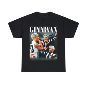 Vintage AFL T-shirt | Collingwood Magpies Jack Ginnivan | 90s Inspired t shirt | Australian Rules Football | WAFL, VFL Retro Footy Tee