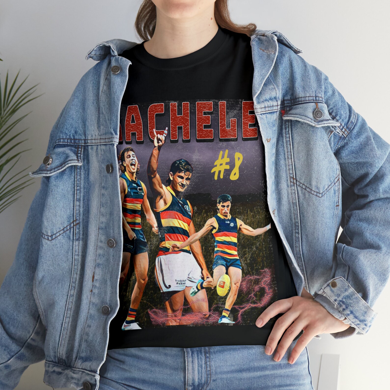 Vintage AFL T-shirt Adelaide Crows Josh Rachele 90s Inspired T Shirt ...