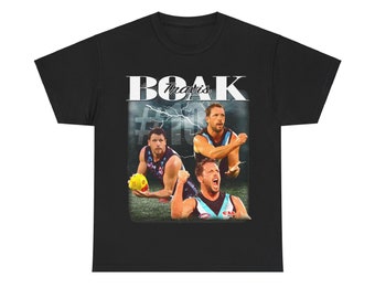 Vintage AFL Inspired T-shirt | Port Adelaide Travis Boak | 90s Inspired t shirt | Australian Rules Football | WAFL, VFL, Sanf