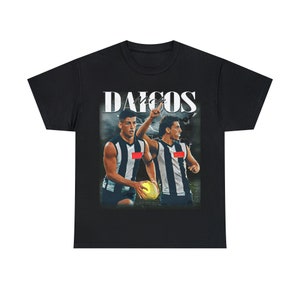 Vintage AFL T-shirt | Collingwood Magpies Nick Daicos | 90s Inspired t shirt | Australian Rules Football | WAFL, VFL, Go Pies