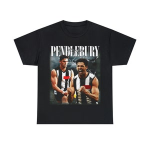 Vintage AFL T-shirt | Collingwood Magpies Scott Pendlebury| 90s Inspired t shirt | Australian Rules Football | WAFL, VFL, Maggies, Pies