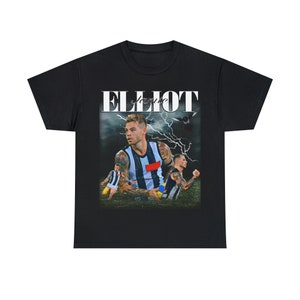 Vintage AFL Inspired T-shirt | Collingwood magpies Jamie Elliot 90s Inspired t shirt | Australian Rules Football | WAFL, VFL, sanfl go pies