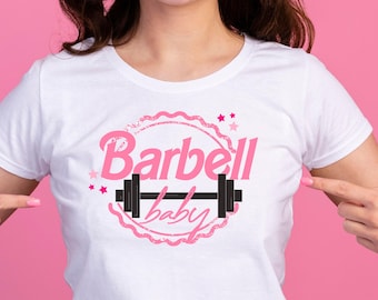 Barbell Baby PNG: Fitness Girl Clipart, Gym Cut File (Digital Download)