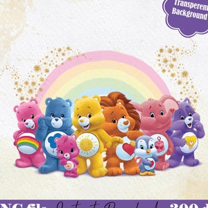 Archivo PNG de clipart de osos cariñosos Clip art de osos cariñosos Arco iris Acuarela Silueta Archivo de corte Ilustración Archivo de sublimación