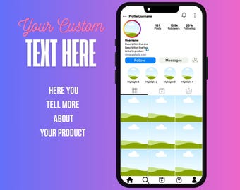 Instagram Phone Mockup: Social Media Canva Template (Digitaler Download)