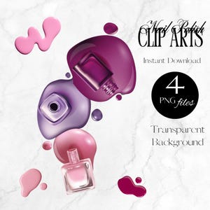 3D Nail Polish Bottle and nail splashes Clip Art Set, Beauty Design Elements, Realistic Nail Art PNG, Graphics for Branding, Social Media