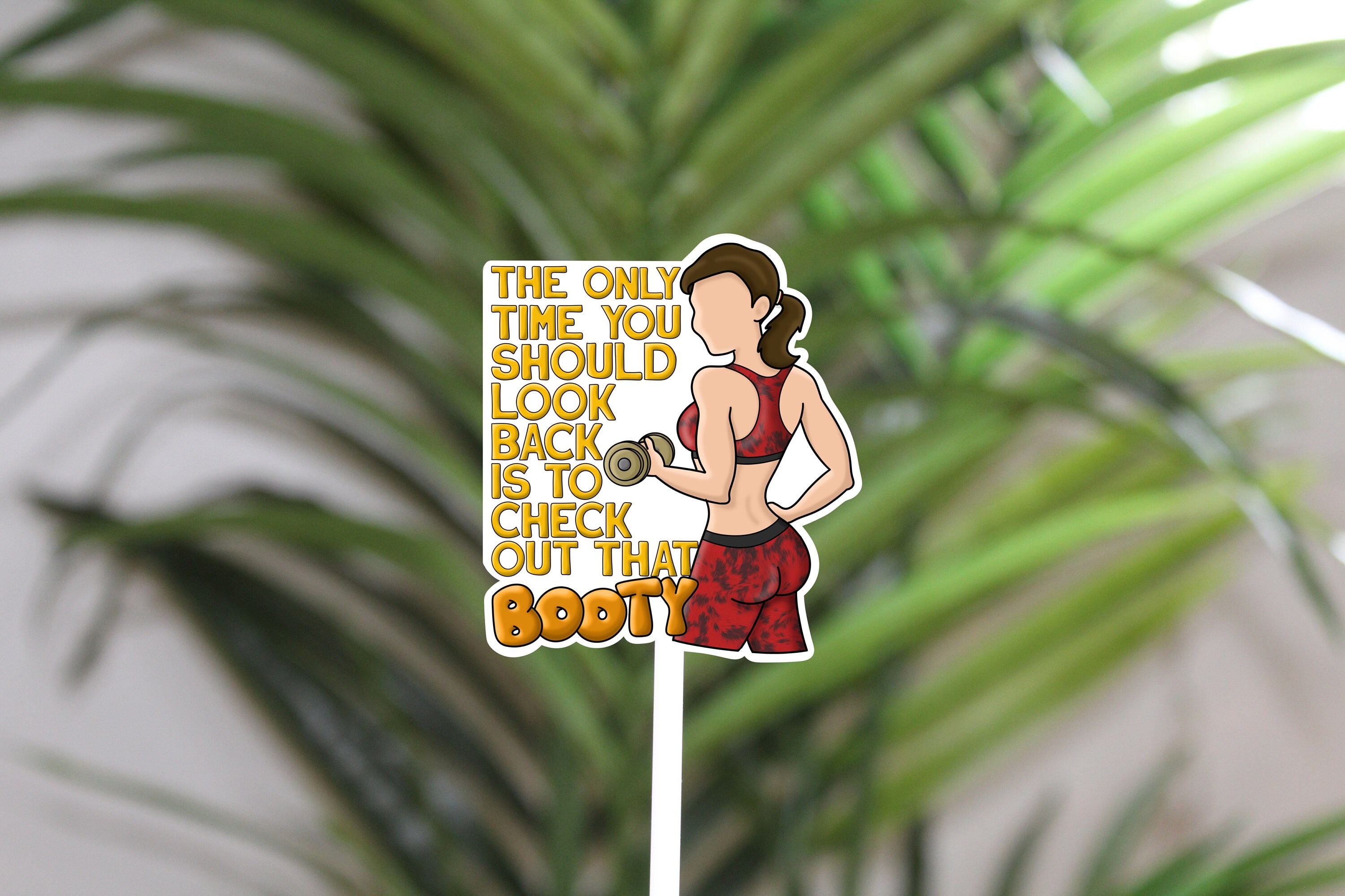 Check Out That Booty Exercise Workout Gym Fun Motivational Quotes Waterproof Matte Vinyl Die cut Stickers Etsy
