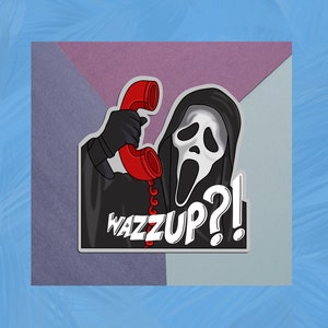 Wazzup Matte Vinyl Waterproof Die-Cut Sticker image 1