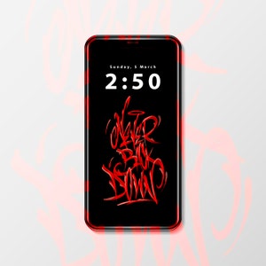 NEVER BACK DOWN Graffiti wallpaper - Graffiti Quote Wallpaper, Graffiti Phone Lock Screen, iOS Wallpaper, Positive Quotes, iOS, wallpaper